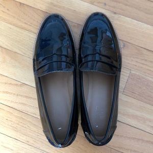 Franco Sarto black patent loafer